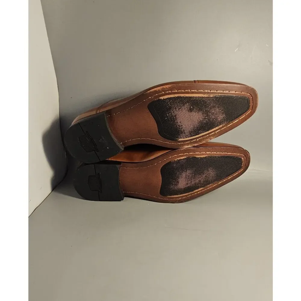 Florsheim 11528-221 Francisco Cap-Toe Oxford, Leather Cognac, Lace SZ10 (3E) EUC